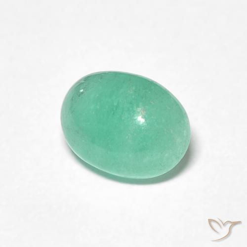 Esmeralda Verde azul natural de 0.98 ct, Ovalada, Translúcido