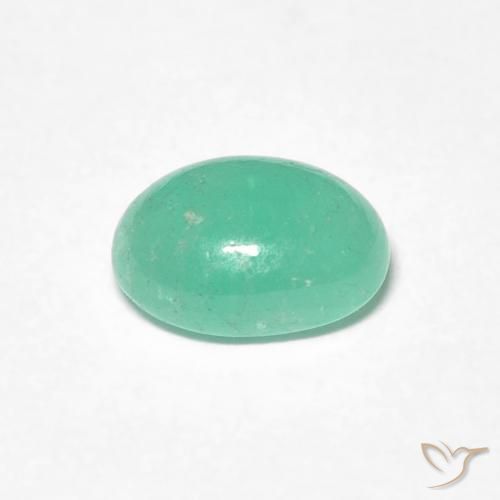 Esmeralda Verde azul natural de 0.98 ct, Ovalada, Translúcido