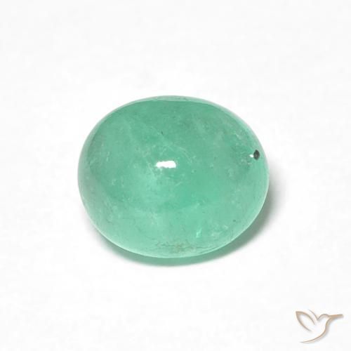 0.88ct Natural Verde claro Esmeralda, Ovalada, Translúcido