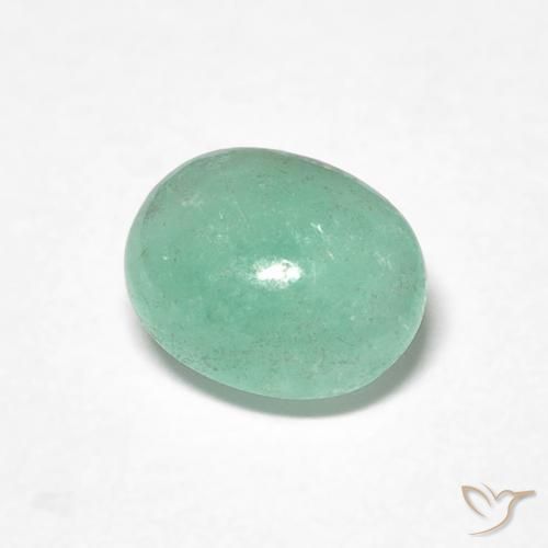 Esmeralda Verde pistacho natural de 0.80 ct, Ovalada, Translúcido