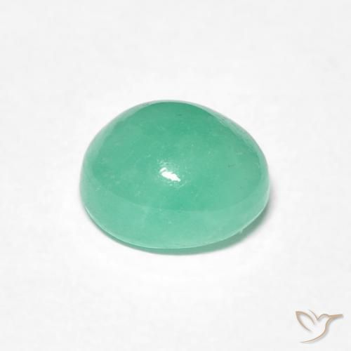 Esmeralda Verde pistacho natural de 1.27 ct, Ovalada, Translúcido