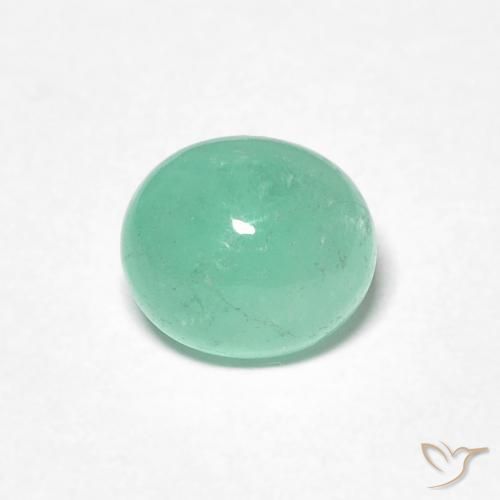 1.12ct Natural Verde claro Esmeralda, Ovalada, Translúcido