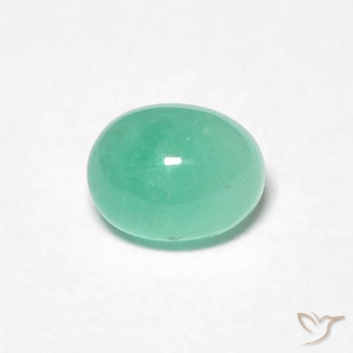 0.43ct Natural Verde claro Esmeralda, Ovalada, Translúcido