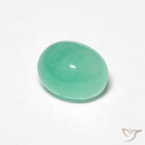 Esmeralda Verde claro natural de 0.43 ct, Ovalada, Translúcido