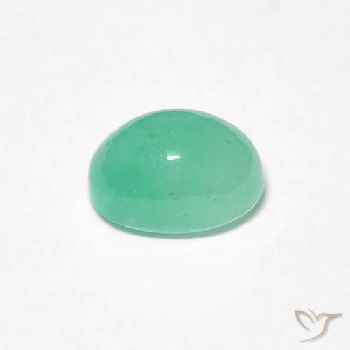 Esmeralda Verde claro natural de 0.43 ct, Ovalada, Translúcido