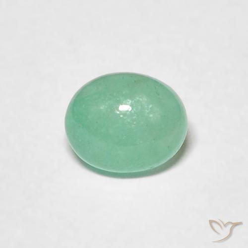0.58ct Natural Verde claro Esmeralda, Ovalada, Translúcido