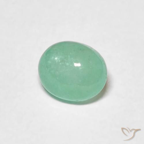 Esmeralda Verde claro natural de 0.58 ct, Ovalada, Translúcido