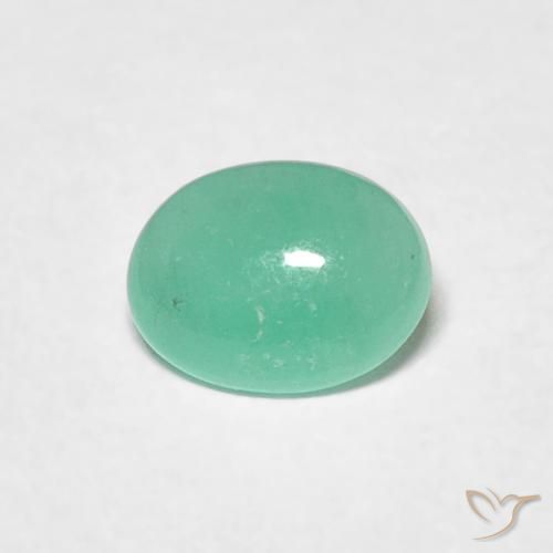 0.55ct Natural Verde medio Esmeralda, Ovalada, Translúcido