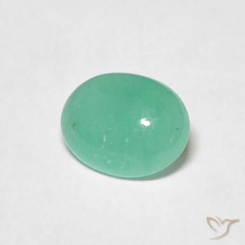 Esmeralda Verde medio natural de 0.55 ct, Ovalada, Translúcido