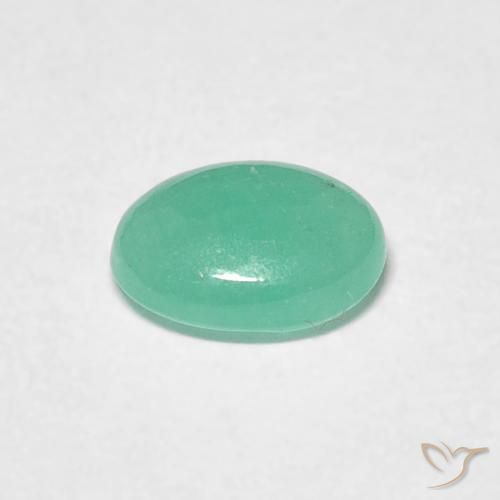 Esmeralda Verde medio natural de 0.55 ct, Ovalada, Translúcido