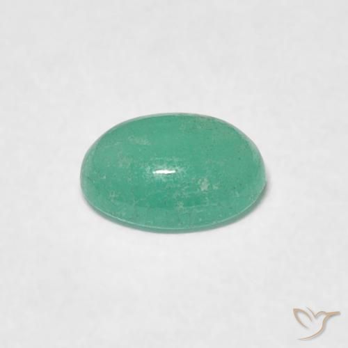 Esmeralda Verde medio natural de 0.50 ct, Ovalada, Translúcido