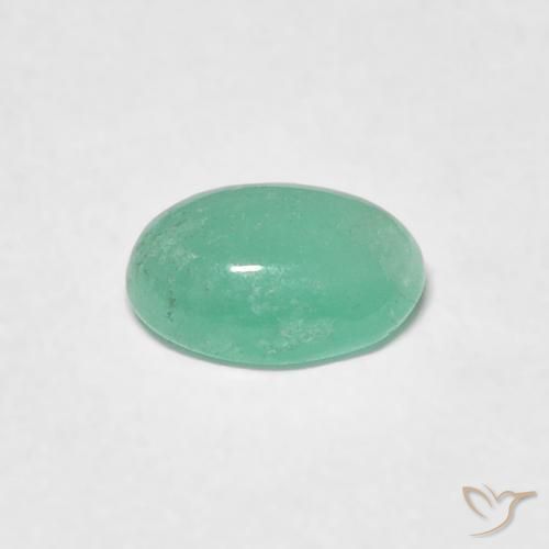 Esmeralda Verde medio natural de 0.49 ct, Ovalada, Translúcido