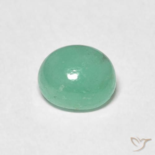 0.55ct Natural Verde medio Esmeralda, Ovalada, Translúcido, Photo A