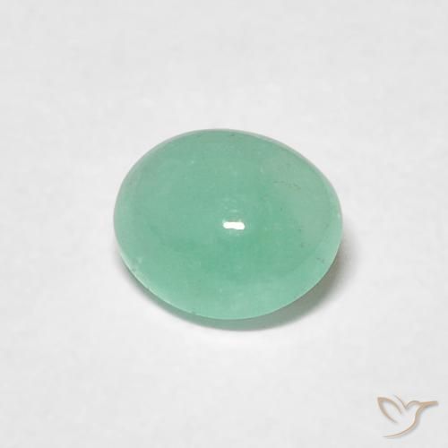 Esmeralda Verde medio natural de 0.54 ct, Ovalada, Translúcido