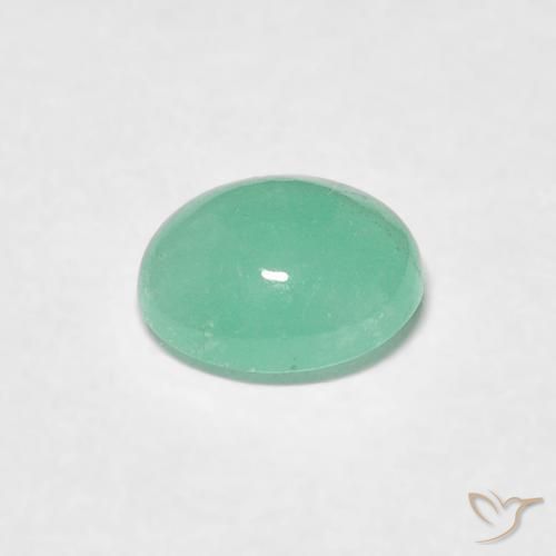 Esmeralda Verde medio natural de 0.54 ct, Ovalada, Translúcido