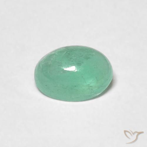 0.48ct Natural Verde helecho Esmeralda, Ovalada, Translúcido