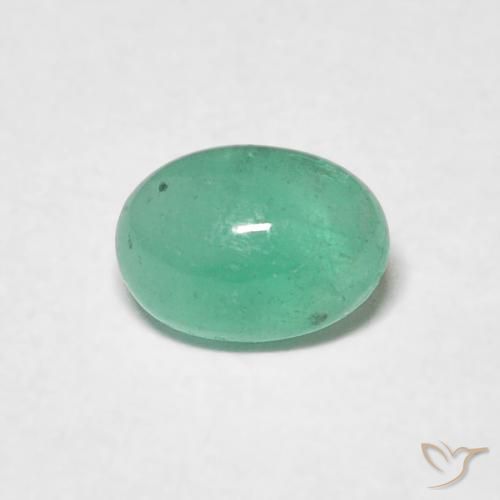 0.55ct Natural Verde medio Esmeralda, Ovalada, Translúcido