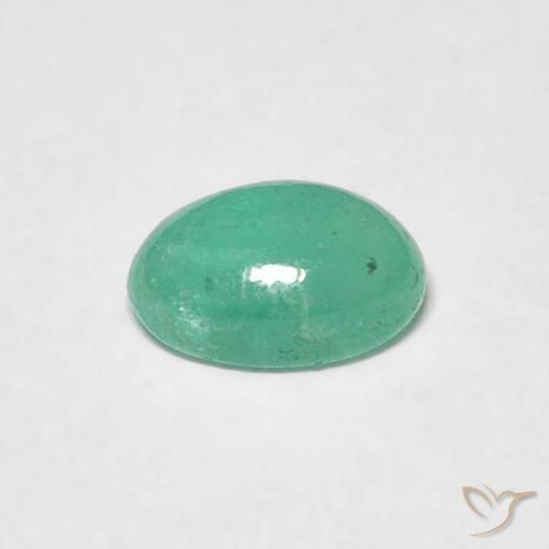 Esmeralda Verde medio natural de 0.55 ct, Ovalada, Translúcido