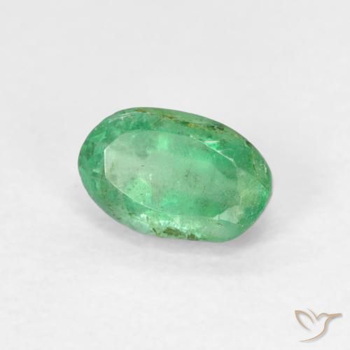 Esmeralda Verde azul natural de 0.55 ct, Ovalada, SI