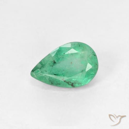 0.42ct Natural Verde medio Esmeralda, En forma de pera, SI
