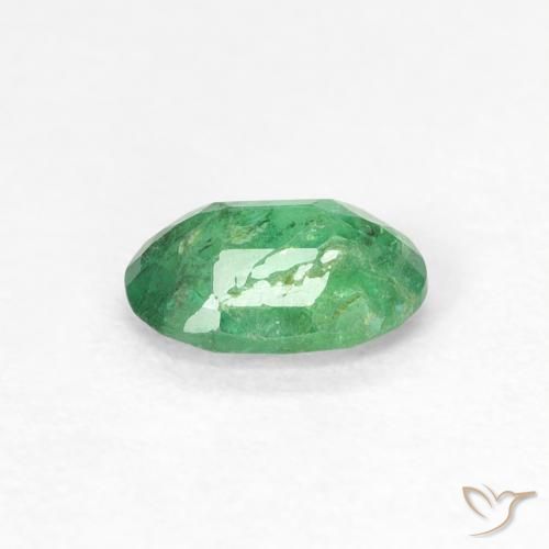 Esmeralda Verde medio natural de 0.46 ct, Ovalada, SI