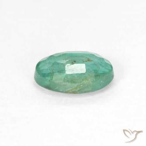 Esmeralda Verde frío natural de 0.50 ct, Ovalada, SI