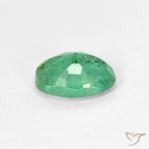 Esmeralda Verde azul natural de 0.53 ct, Ovalada, SI