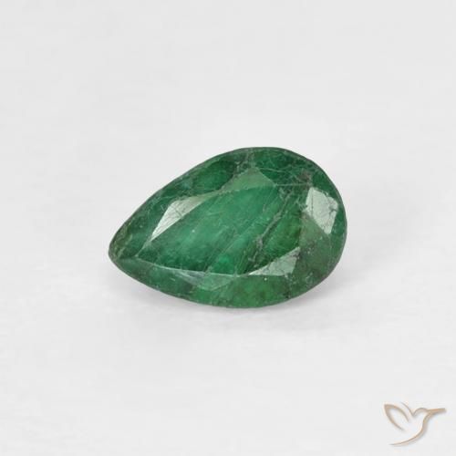 0.36ct Natural Verde medio Esmeralda, En forma de pera, SI
