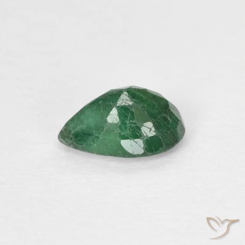 Esmeralda Verde medio natural de 0.36 ct, En forma de pera, SI