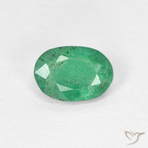 0.42ct Natural Verde cálido Esmeralda, Ovalada, SI