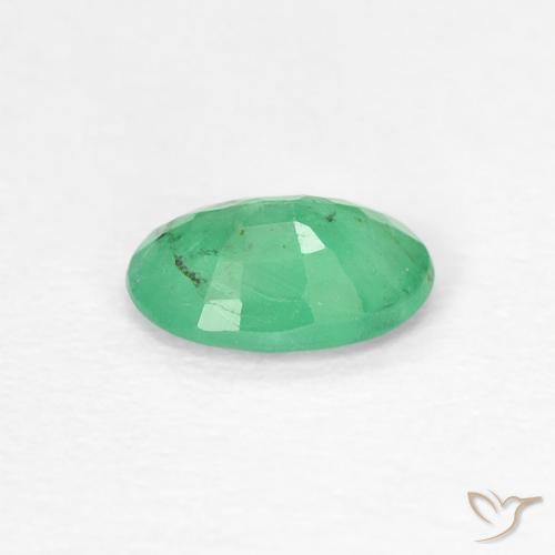 Esmeralda Verde jade natural de 0.38 ct, Ovalada, SI