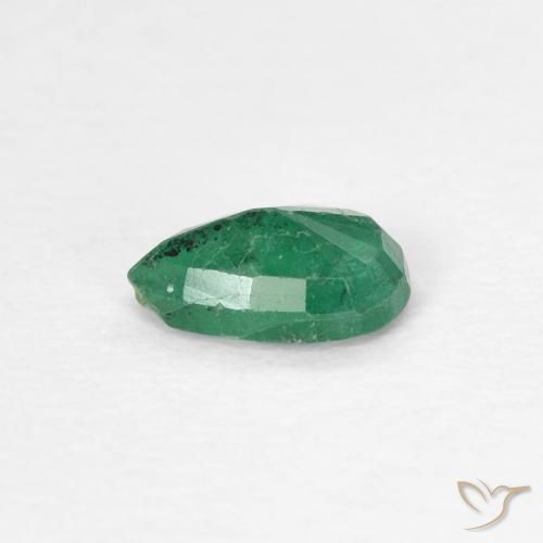 Esmeralda Verde medio natural de 0.33 ct, En forma de pera, SI