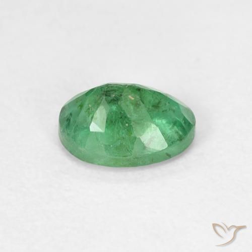 Esmeralda Verde trébol natural de 0.57 ct, Ovalada, SI