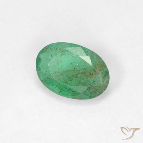 Esmeralda Verde claro natural de 0.41 ct, Ovalada, SI