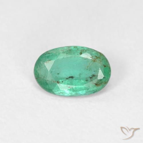 0.38ct Natural Verde medio Esmeralda, Ovalada, SI