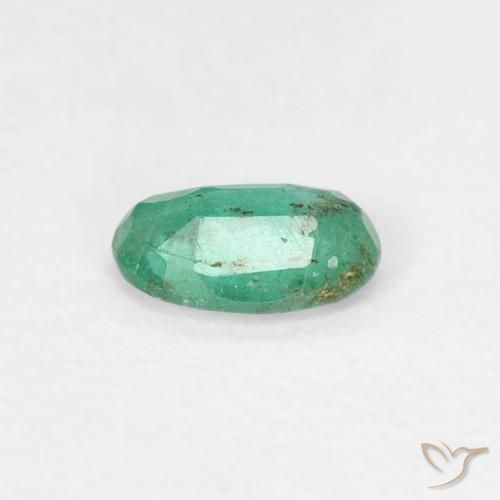 Esmeralda Verde medio natural de 0.38 ct, Ovalada, SI