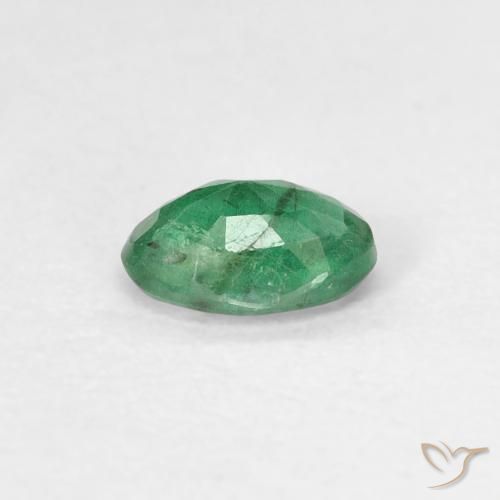 Esmeralda Verde claro medio natural de 0.43 ct, Ovalada, SI