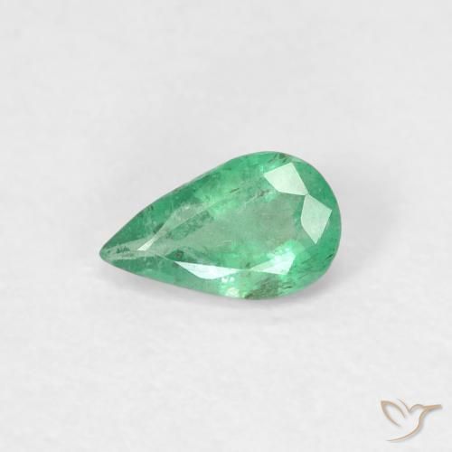 0.32ct Natural Verde intenso Esmeralda, En forma de pera, SI