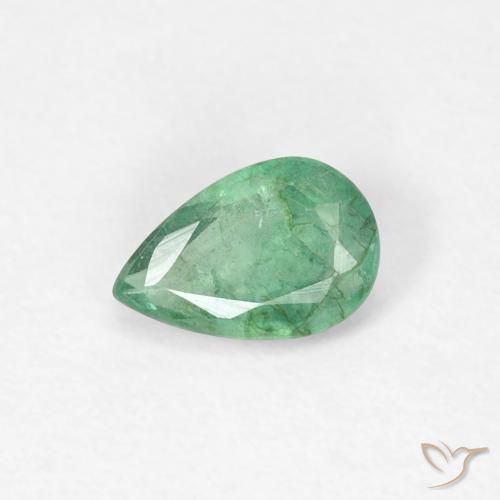 0.37ct Natural Verde frío claro Esmeralda, En forma de pera, SI