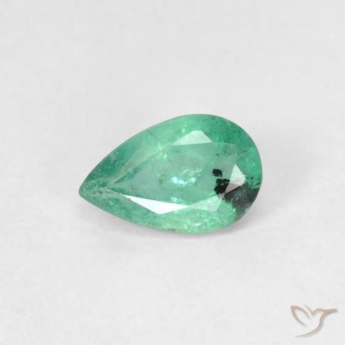 0.37ct Natural Verde medio Esmeralda, En forma de pera, SI