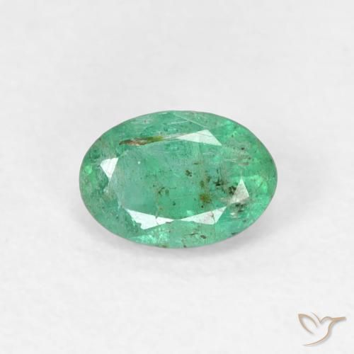 0.47ct Natural Verde medio Esmeralda, Ovalada, SI