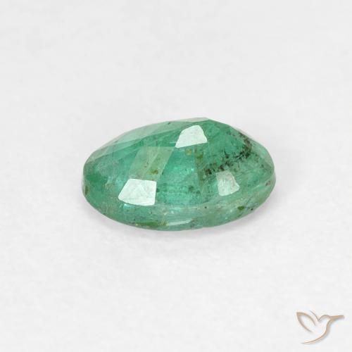Esmeralda Verde medio natural de 0.47 ct, Ovalada, SI