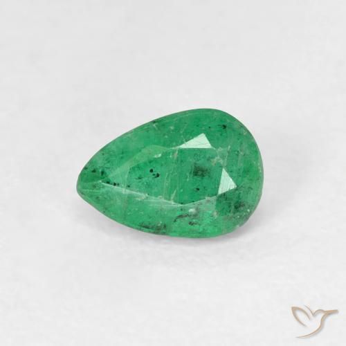 0.45ct Natural Verde claro medio Esmeralda, En forma de pera, SI