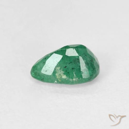 Esmeralda Verde claro medio natural de 0.45 ct, En forma de pera, SI