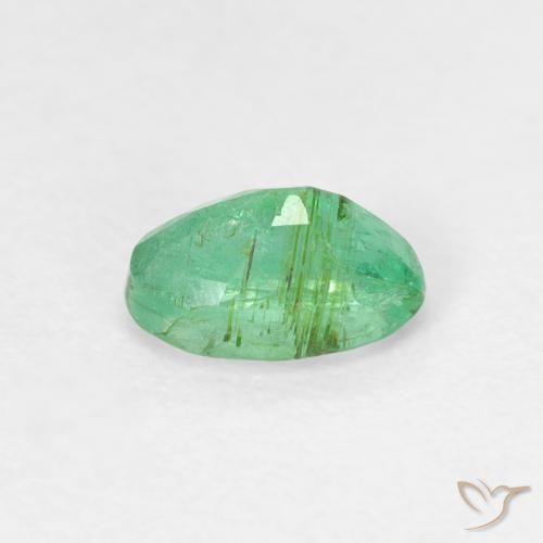 Esmeralda Verde trébol claro natural de 0.50 ct, Ovalada, SI