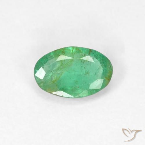 0.29ct Natural Verde claro Esmeralda, Ovalada, SI