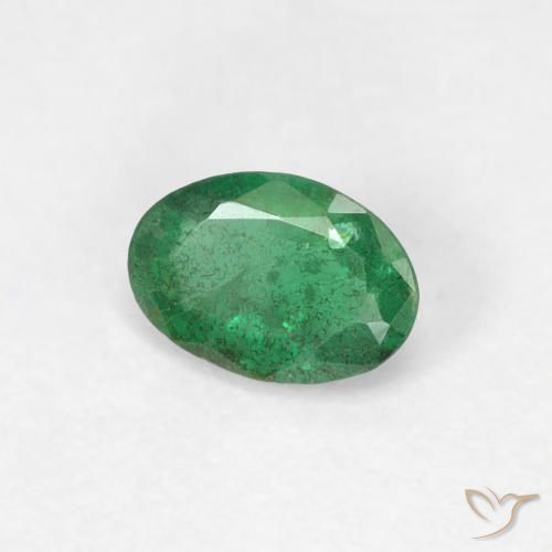 Esmeralda Verde medio natural de 0.36 ct, Ovalada, SI