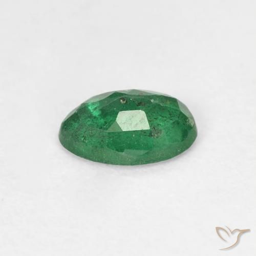 Esmeralda Verde medio natural de 0.36 ct, Ovalada, SI