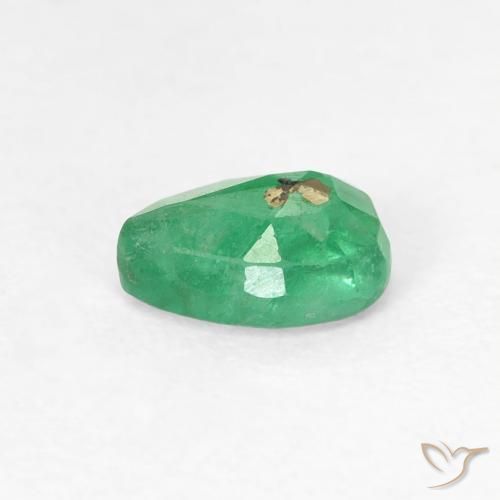 Esmeralda verde natural de 0,51 ct, en forma de pera, SI