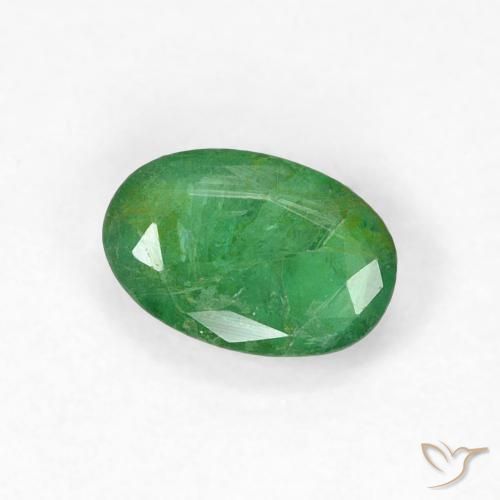 Esmeralda Verde medio natural de 0.49 ct, Ovalada, SI